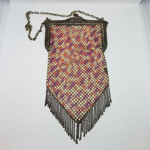 Antique Mandalian 1900s Flapper Fringe Mesh Purse